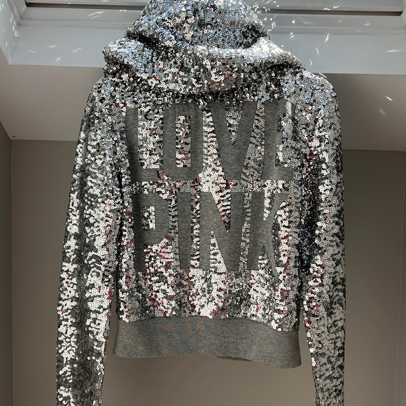 PINK Victoria's Secret Tops - Victoria Secret Fashion show sequin hoodie